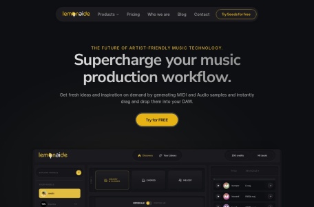 Lemonaide AI — The #1 AI Melody Generator Powered By Industry Producers